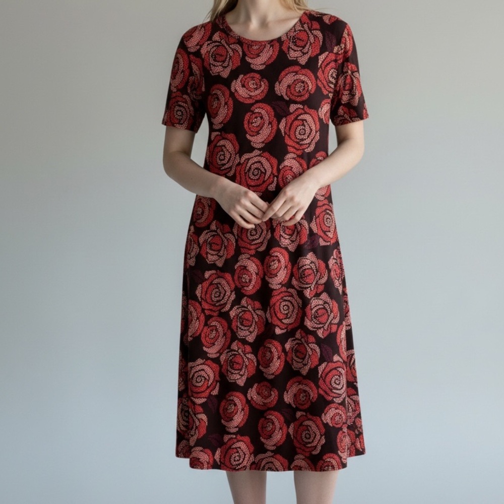 NWT LuLaRoe Black Midi Dress size M